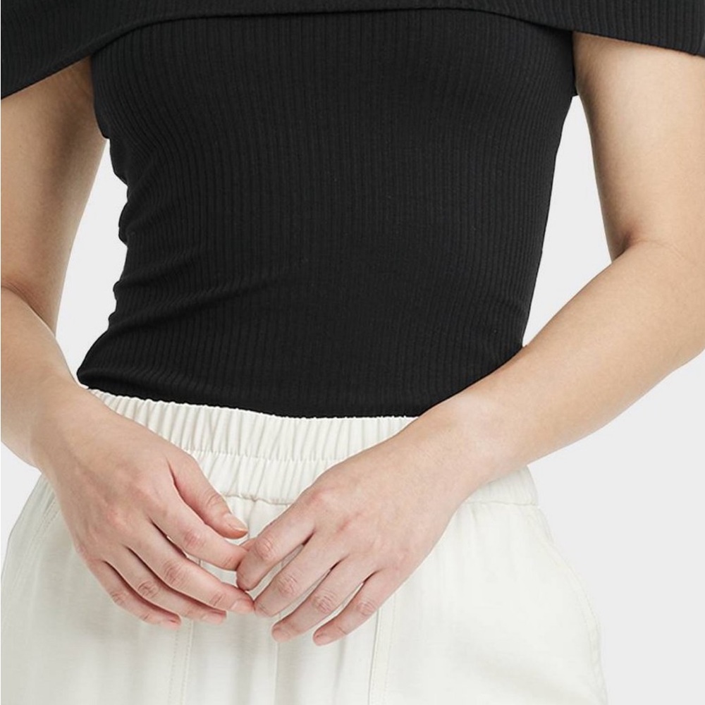 A new day black short sleeve women shirt